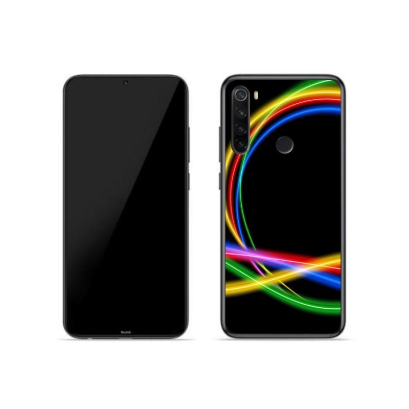 Gélový obal mmCase na mobil Xiaomi Redmi Note 8T - neónové kruhy