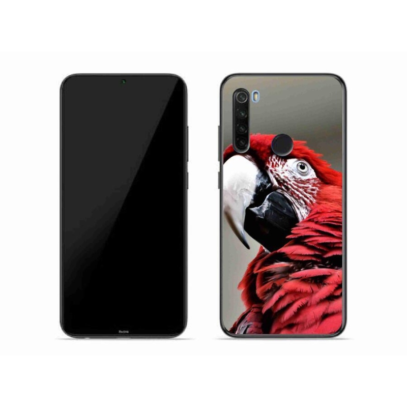 Gélový obal mmCase na mobil Xiaomi Redmi Note 8T - papagáj ara červený