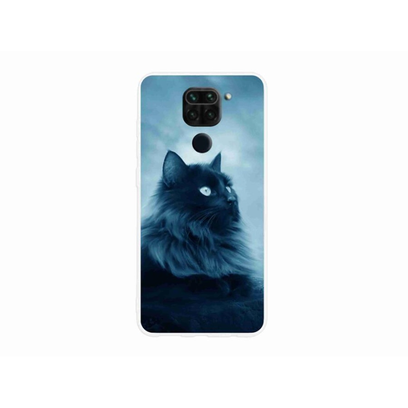 Gélový obal mmCase na mobil Xiaomi Redmi Note 9 - čierna mačka 1