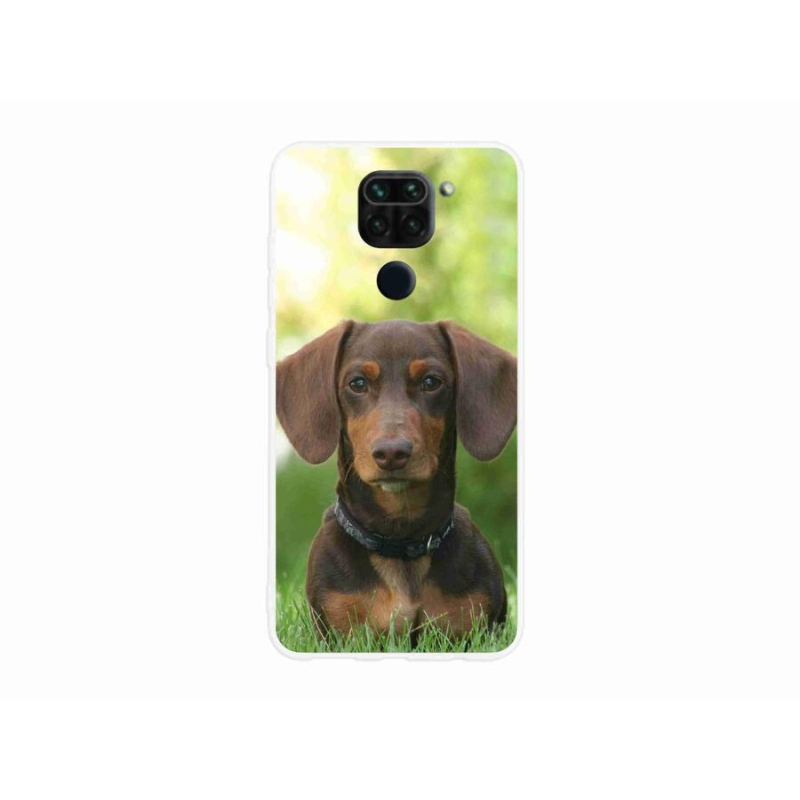 Gélový obal mmCase na mobil Xiaomi Redmi Note 9 - hnedý jazvečík