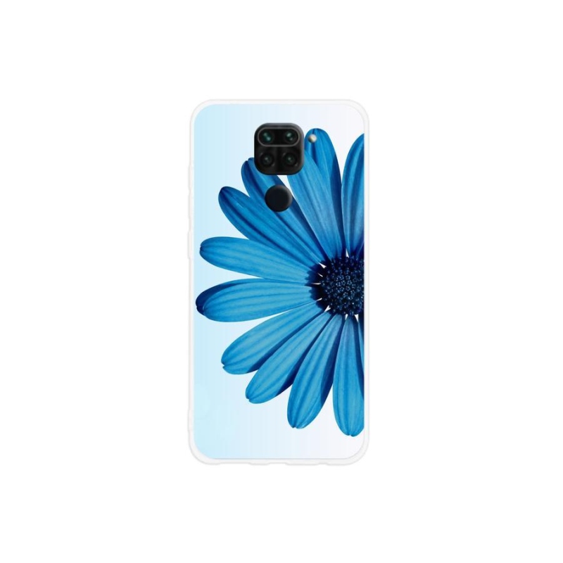 Gélový obal mmCase na mobil Xiaomi Redmi Note 9 - modrá margaréta