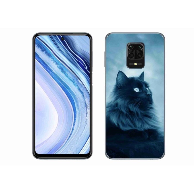Gélový obal mmCase na mobil Xiaomi Redmi Note 9 Pro - čierna mačka 1
