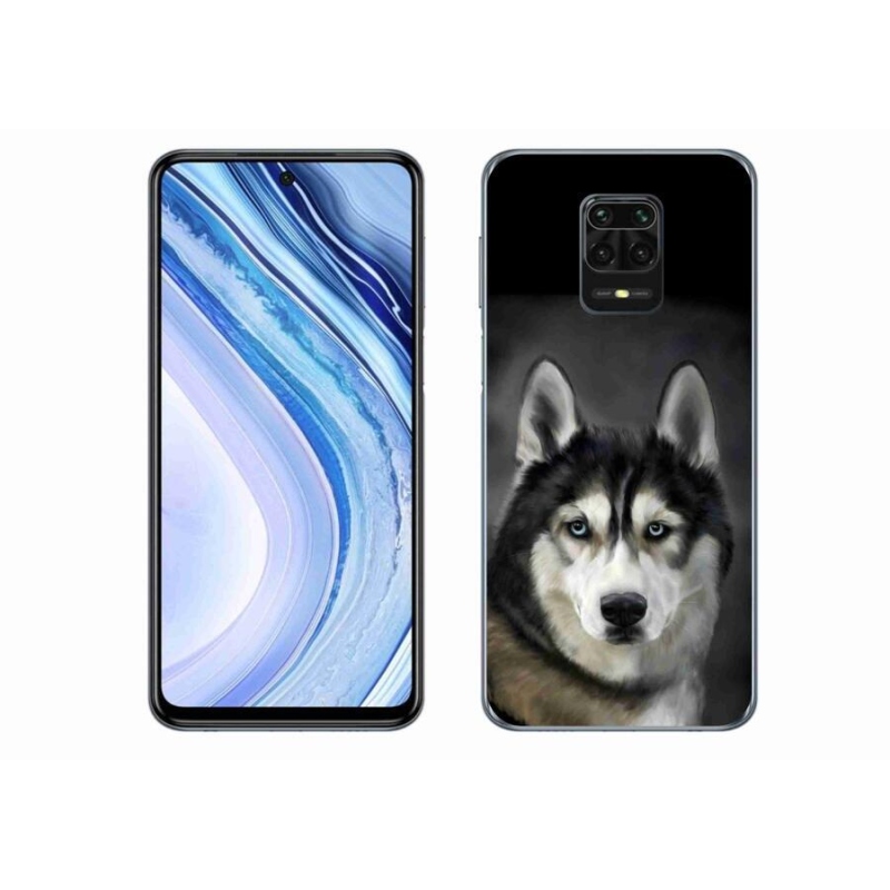 Gélový obal mmCase na mobil Xiaomi Redmi Note 9 Pro - husky