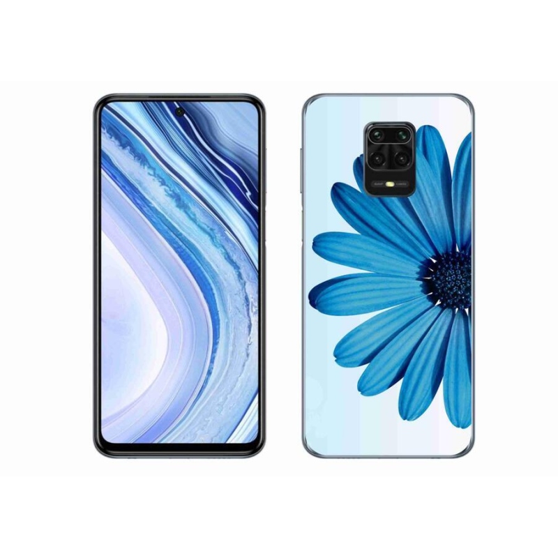 Gélový obal mmCase na mobil Xiaomi Redmi Note 9 Pro - modrá margaréta