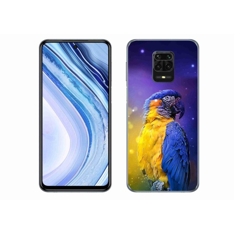 Gélový obal mmCase na mobil Xiaomi Redmi Note 9 Pro - papagáj ara 1