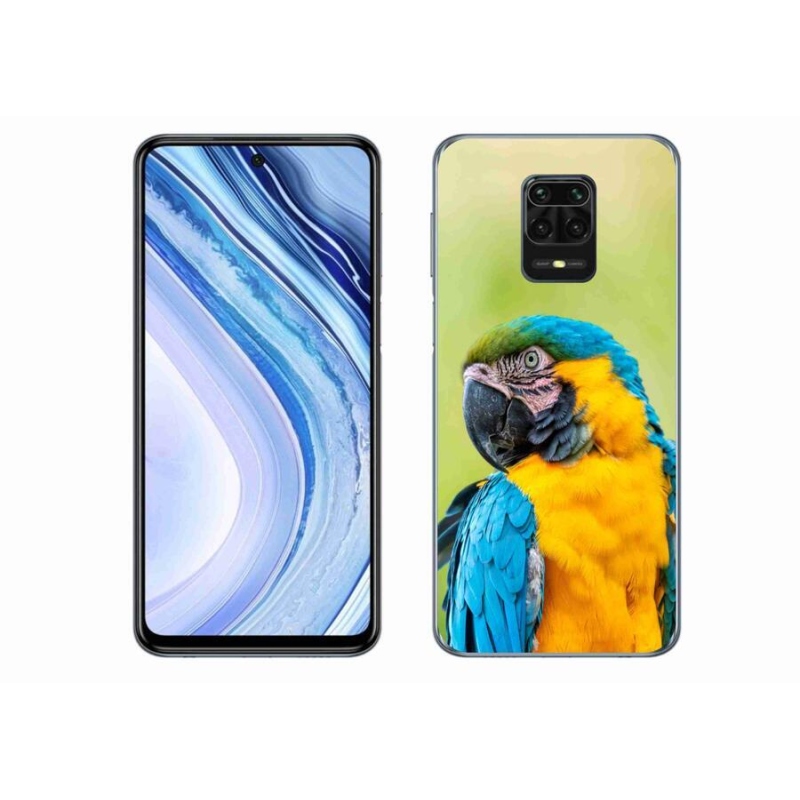 Gélový obal mmCase na mobil Xiaomi Redmi Note 9 Pro - papagáj ara 2