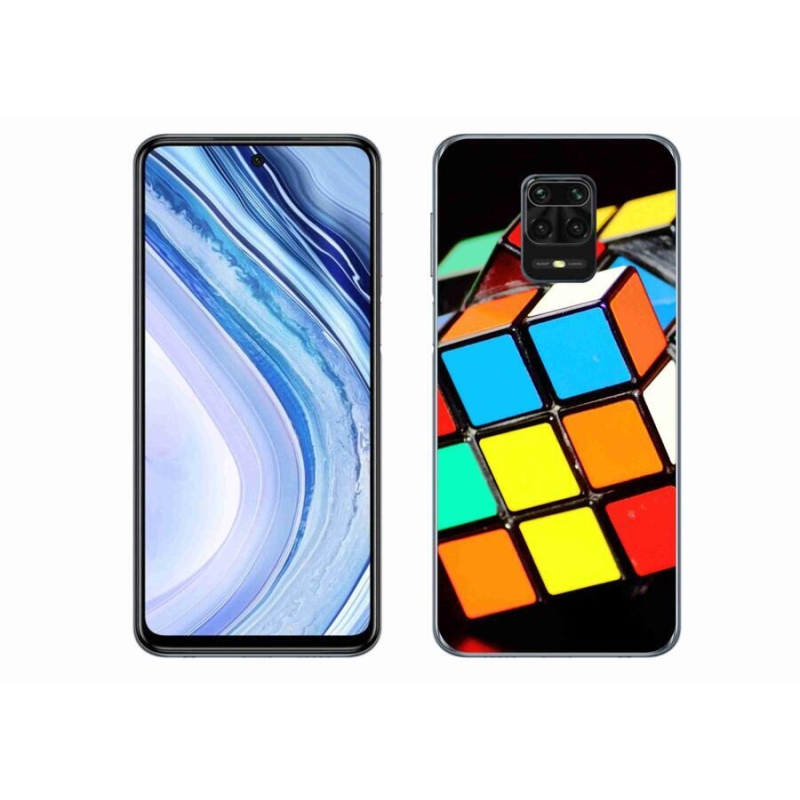 Gélový obal mmCase na mobil Xiaomi Redmi Note 9 Pro - rubikova kocka