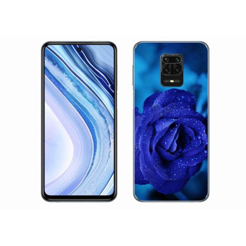 Gélový obal mmCase na mobil Xiaomi Redmi Note 9S - modrá ruža