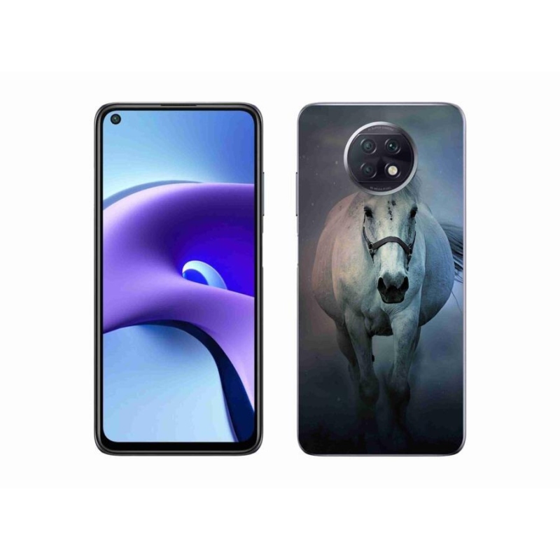 Gélový obal mmCase na mobil Xiaomi Redmi Note 9T 5G - bežiaci biely kôň