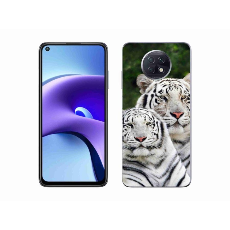 Gélový obal mmCase na mobil Xiaomi Redmi Note 9T 5G - bieli tigre