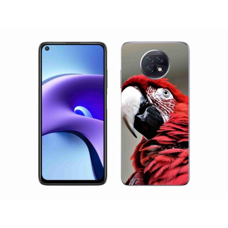 Gélový obal mmCase na mobil Xiaomi Redmi Note 9T 5G - papagáj ara červený