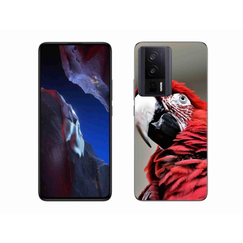 Gélový obal mmCase na Xiaomi Poco F5 Pro - papagáj ara červený