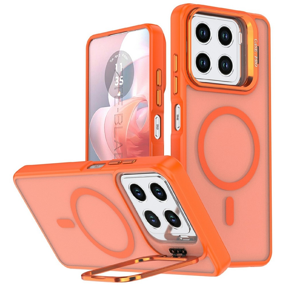 Gélový obal s pevným chrbtom a stojanom na ZTE Blade A56 - oranžový
