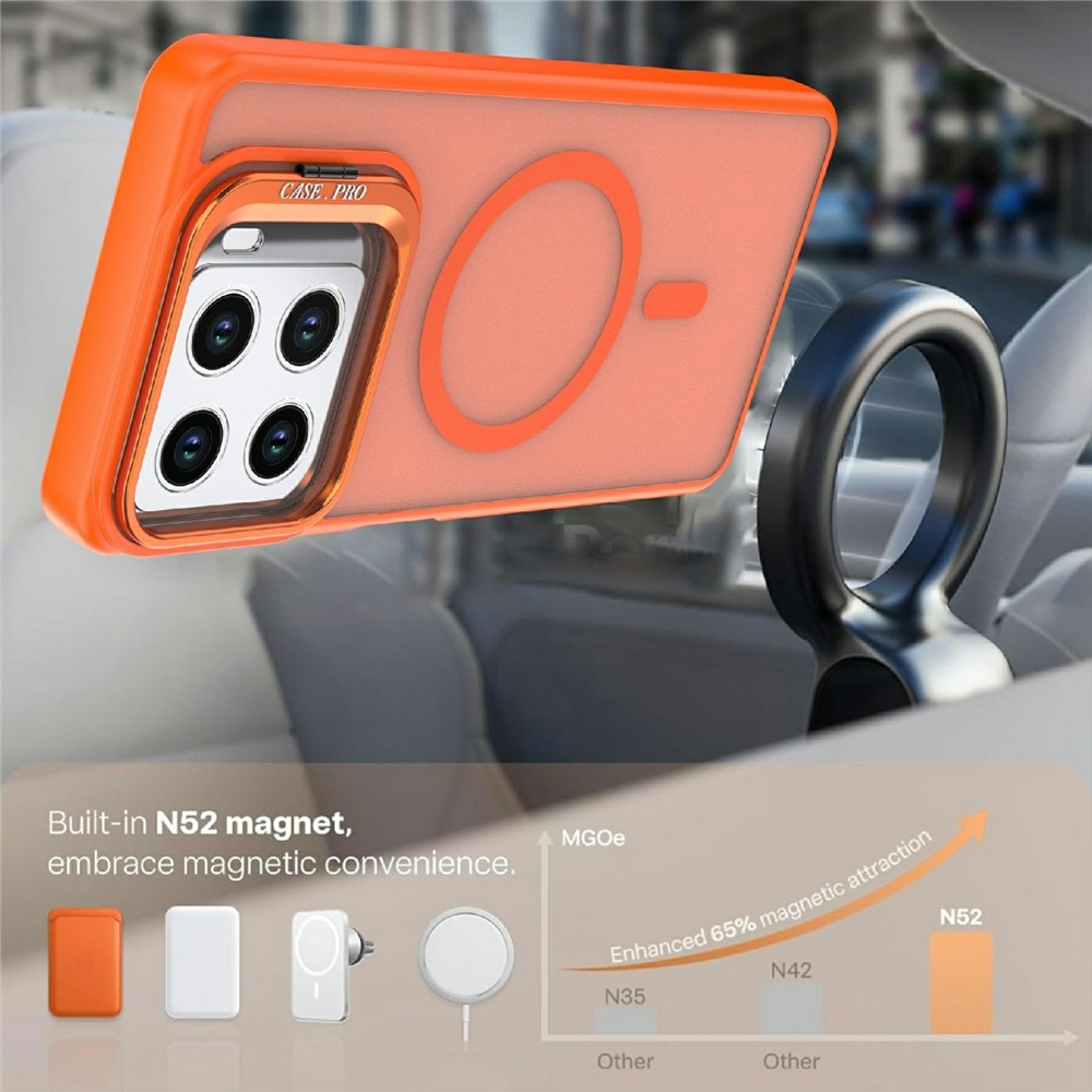 Gélový obal s pevným chrbtom a stojanom na ZTE Blade A56 - oranžový