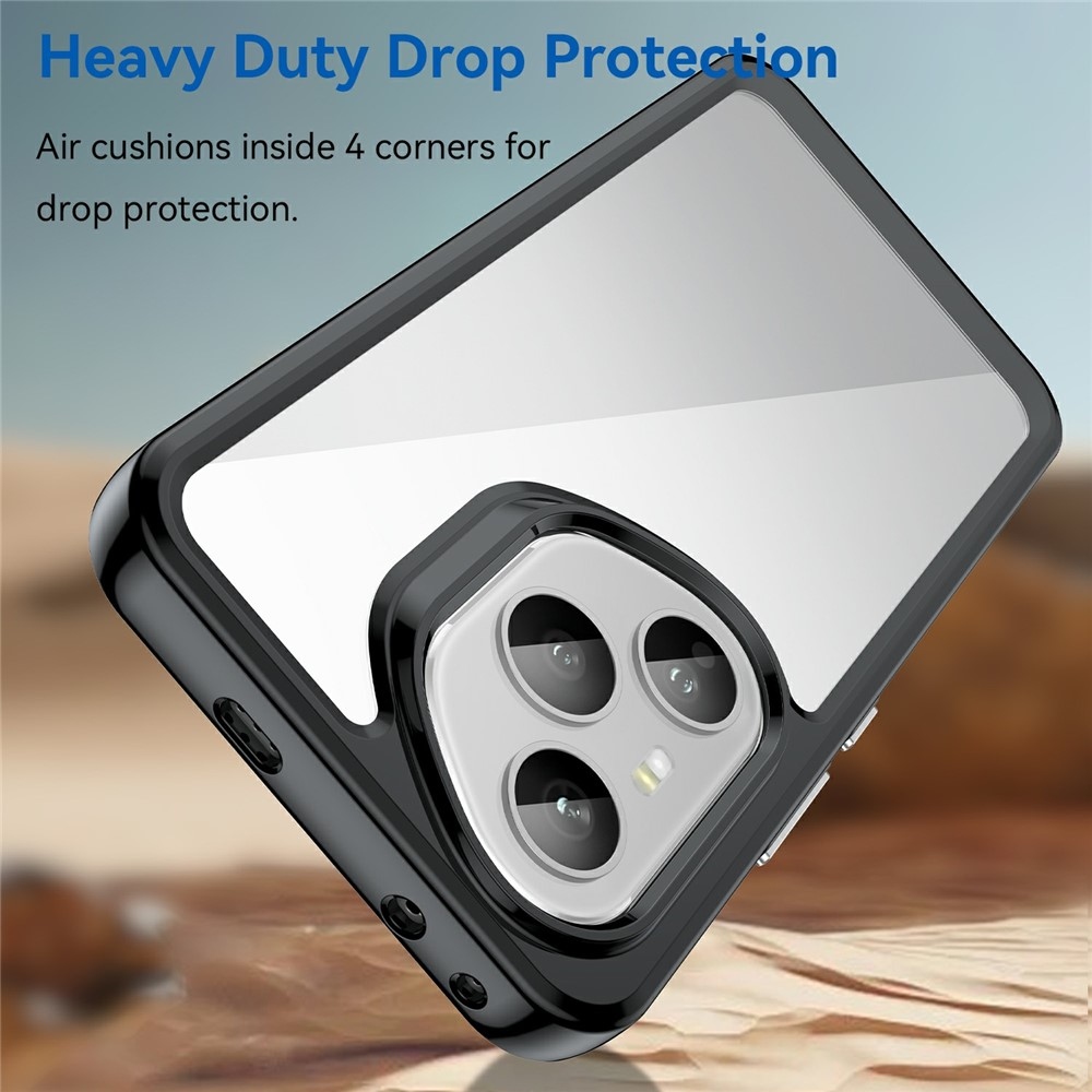 Gélový obal s pevným chrbtom na Honor 400 Pro - čierny