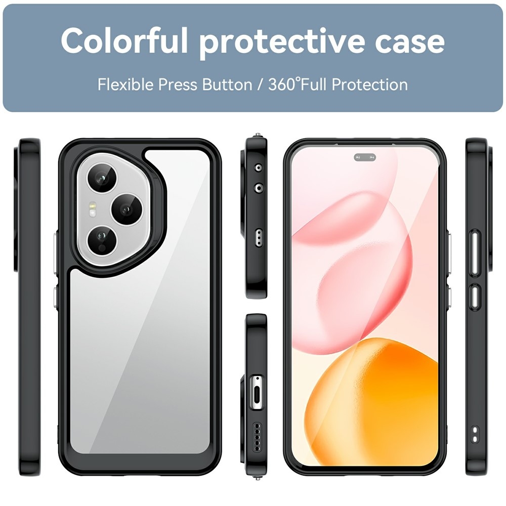 Gélový obal s pevným chrbtom na Honor 400 Pro - čierny