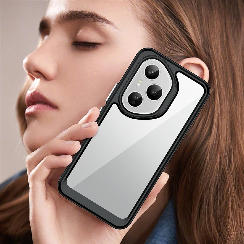 Gélový obal s pevným chrbtom na Honor 400 Pro - čierny