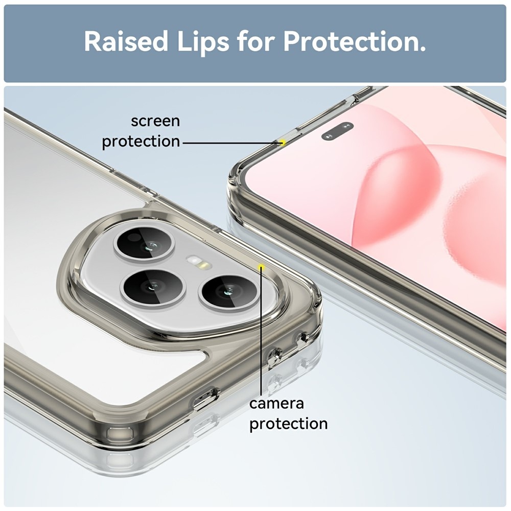 Gélový obal s pevným chrbtom na Honor 400 Pro - šedý