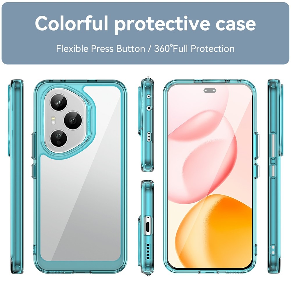 Gélový obal s pevným chrbtom na Honor 400 Pro - svetlomodrý