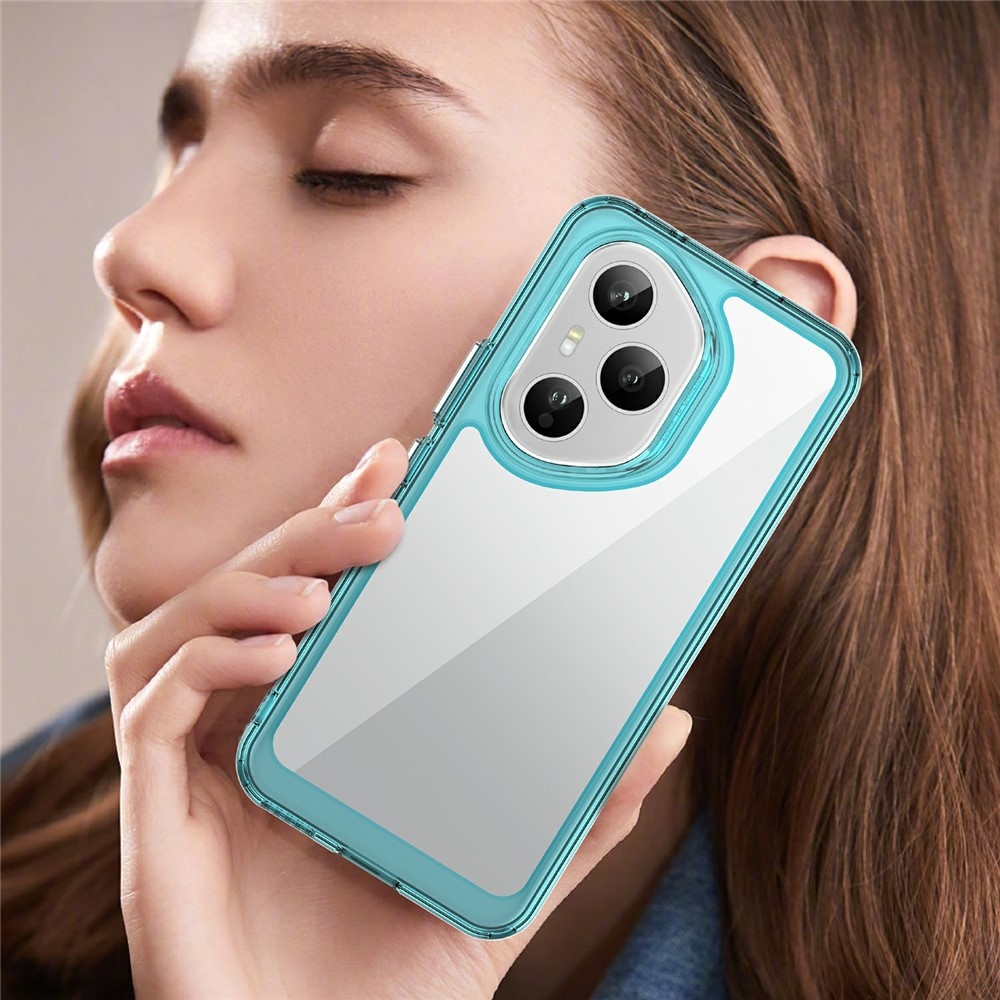 Gélový obal s pevným chrbtom na Honor 400 Pro - svetlomodrý