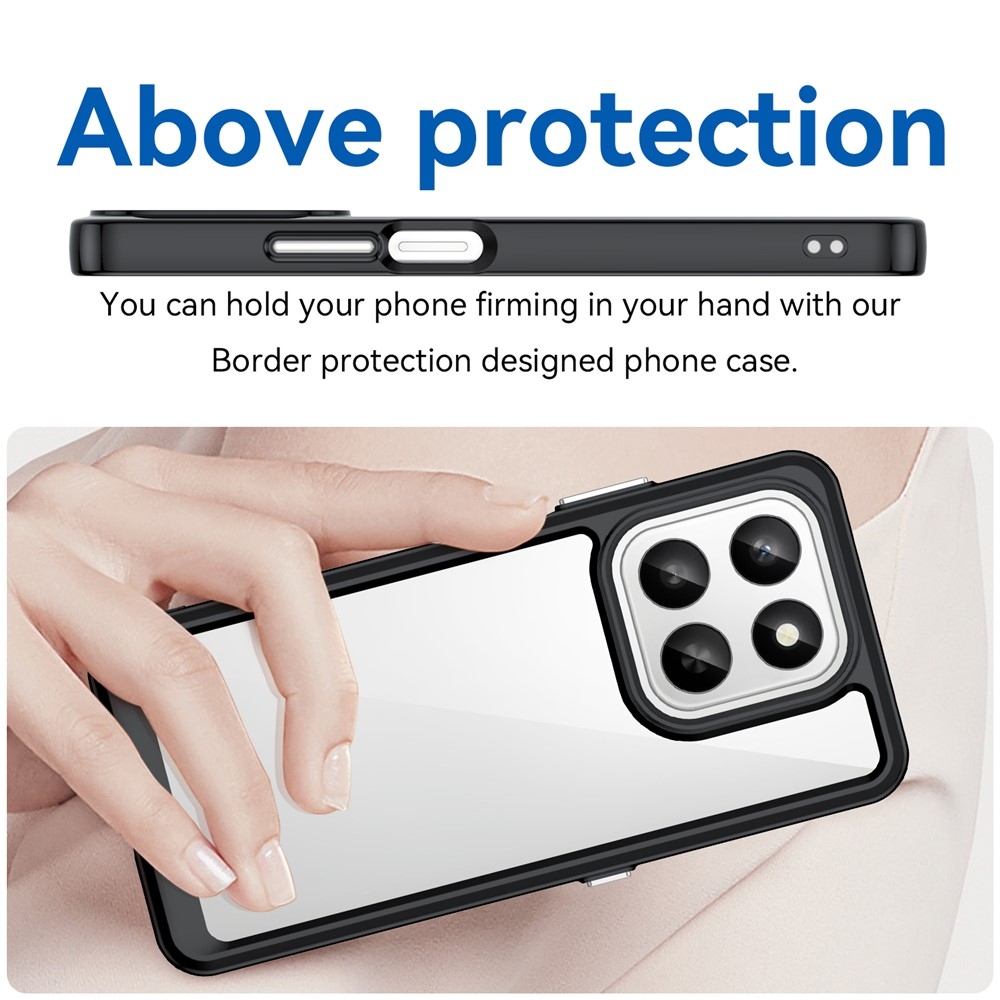 Gélový obal s pevným chrbtom na Honor 400 Smart 5G/4G/Honor X7d - čierny