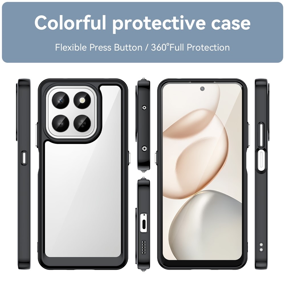 Gélový obal s pevným chrbtom na Honor 400 Smart 5G/4G/Honor X7d - čierny