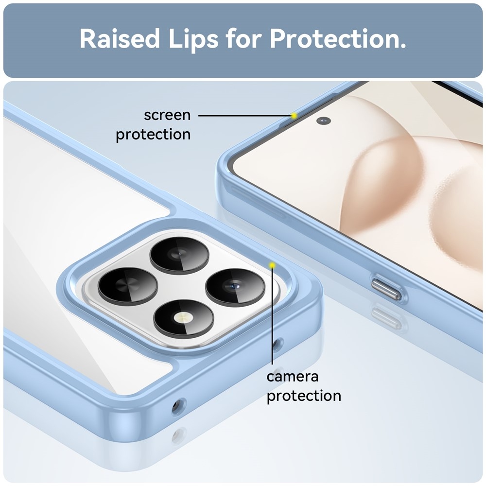 Gélový obal s pevným chrbtom na Honor 400 Smart 5G/4G/Honor X7d - modrý