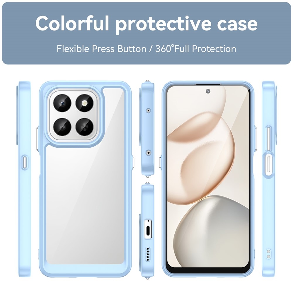 Gélový obal s pevným chrbtom na Honor 400 Smart 5G/4G/Honor X7d - modrý