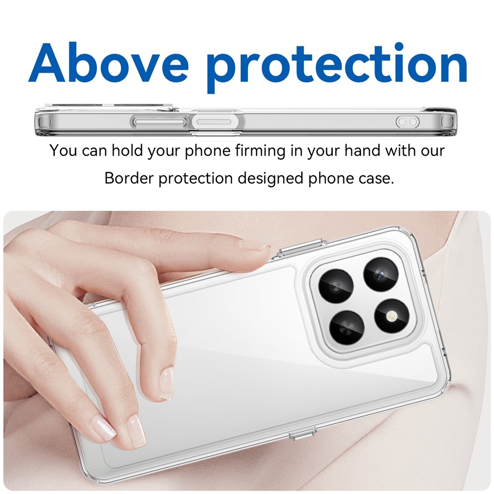 Gélový obal s pevným chrbtom na Honor 400 Smart 5G/4G/Honor X7d - priehľadný