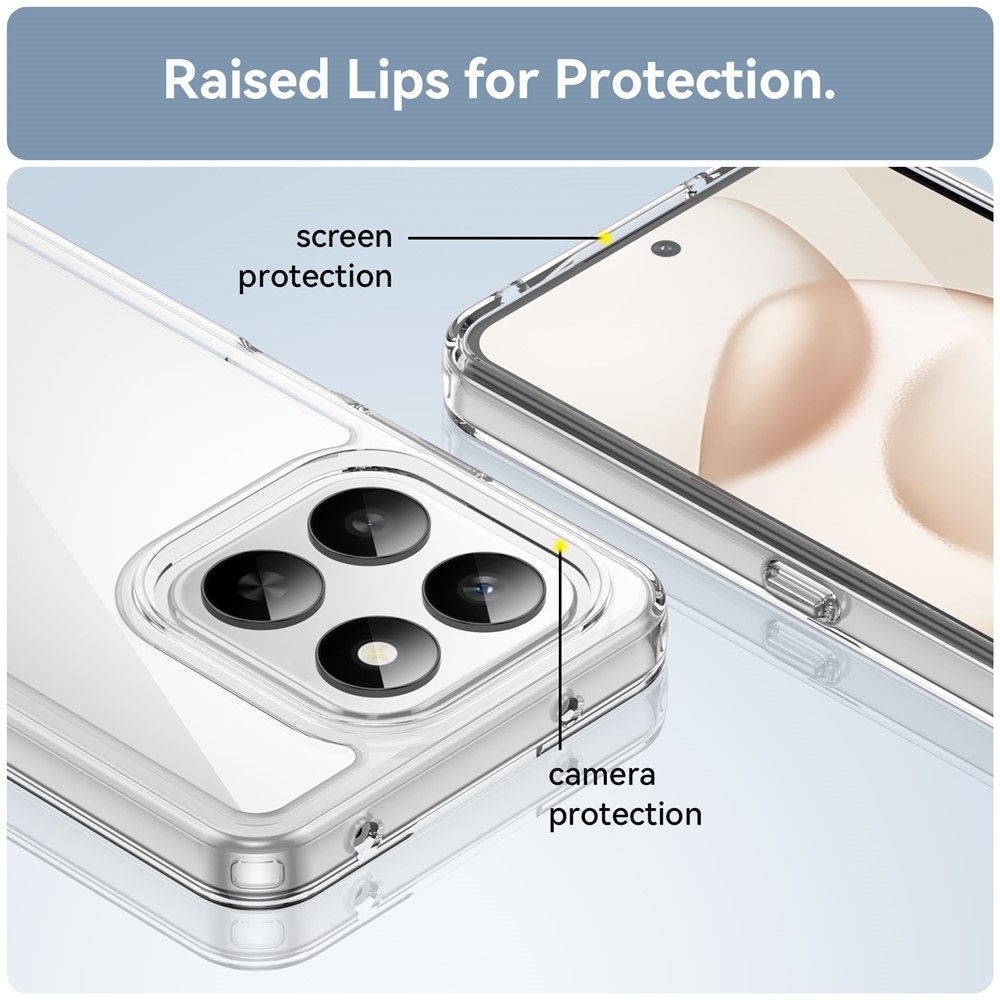 Gélový obal s pevným chrbtom na Honor 400 Smart 5G/4G/Honor X7d - priehľadný