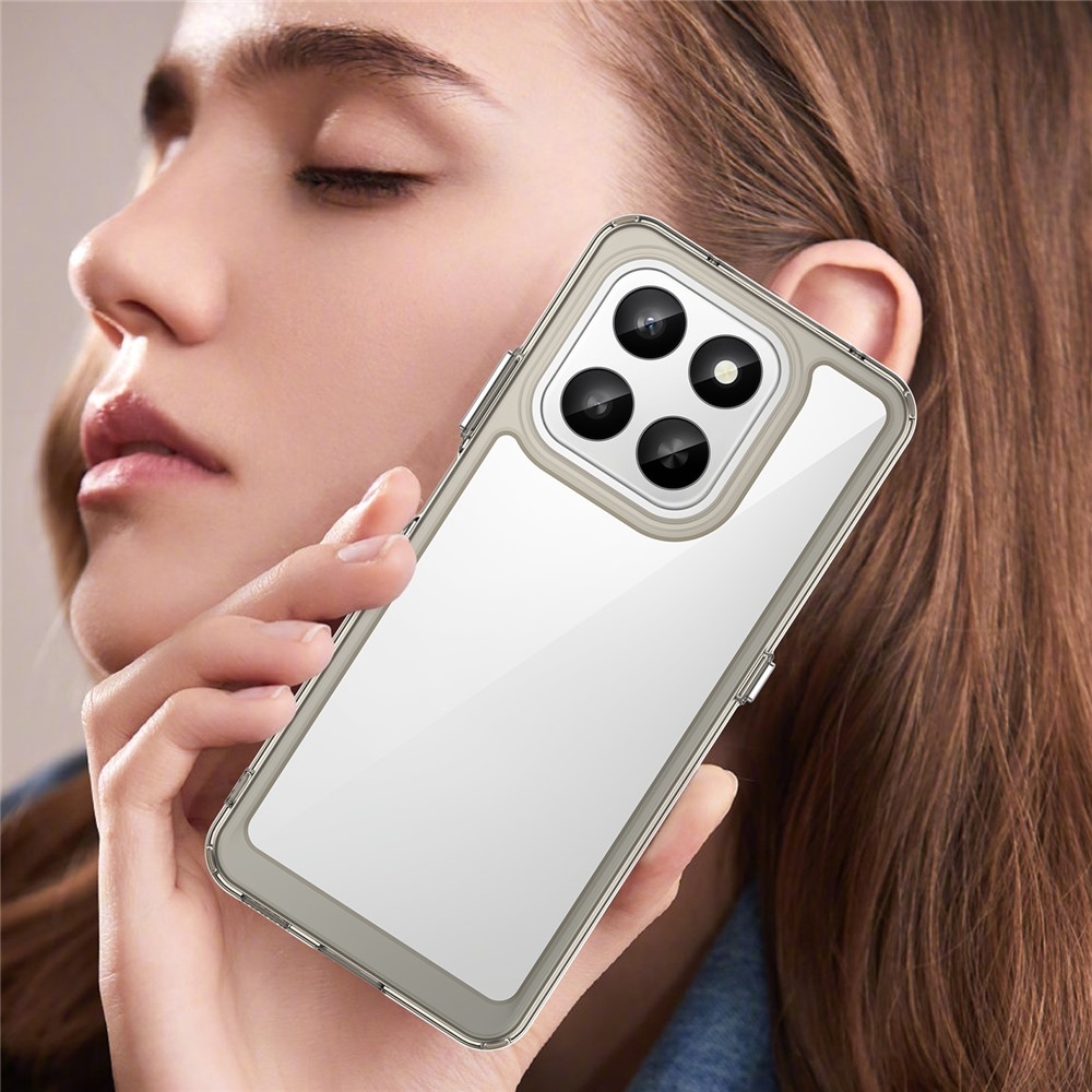 Gélový obal s pevným chrbtom na Honor 400 Smart 5G/4G/Honor X7d - šedý