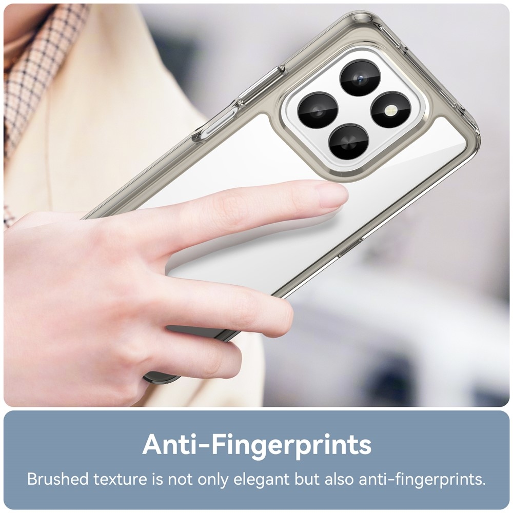 Gélový obal s pevným chrbtom na Honor 400 Smart 5G/4G/Honor X7d - šedý