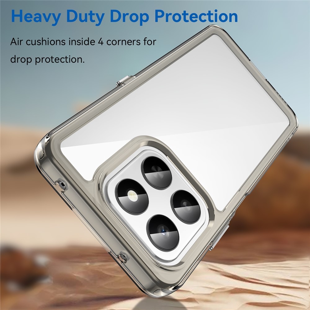 Gélový obal s pevným chrbtom na Honor 400 Smart 5G/4G/Honor X7d - šedý