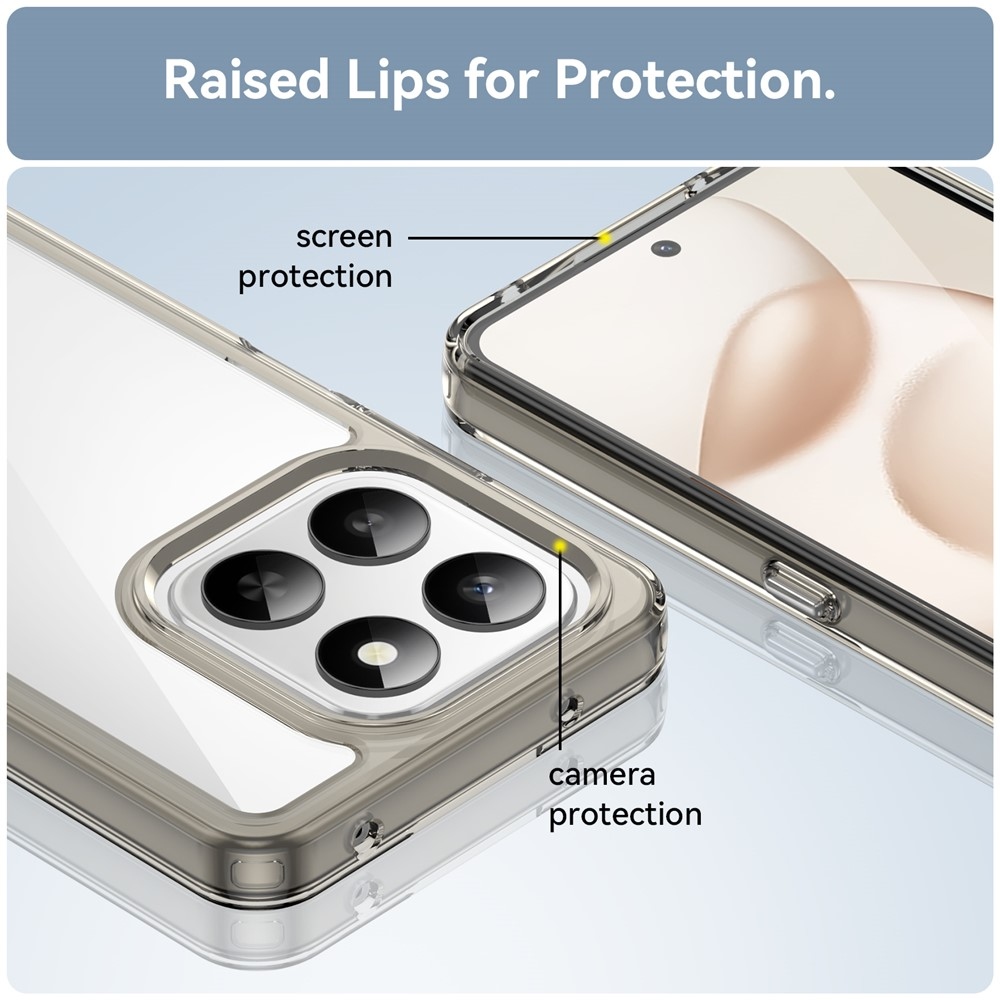 Gélový obal s pevným chrbtom na Honor 400 Smart 5G/4G/Honor X7d - šedý