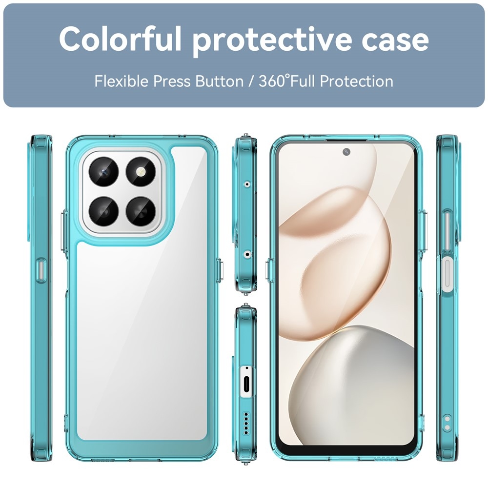 Gélový obal s pevným chrbtom na Honor 400 Smart 5G/4G/Honor X7d - svetlomodrý