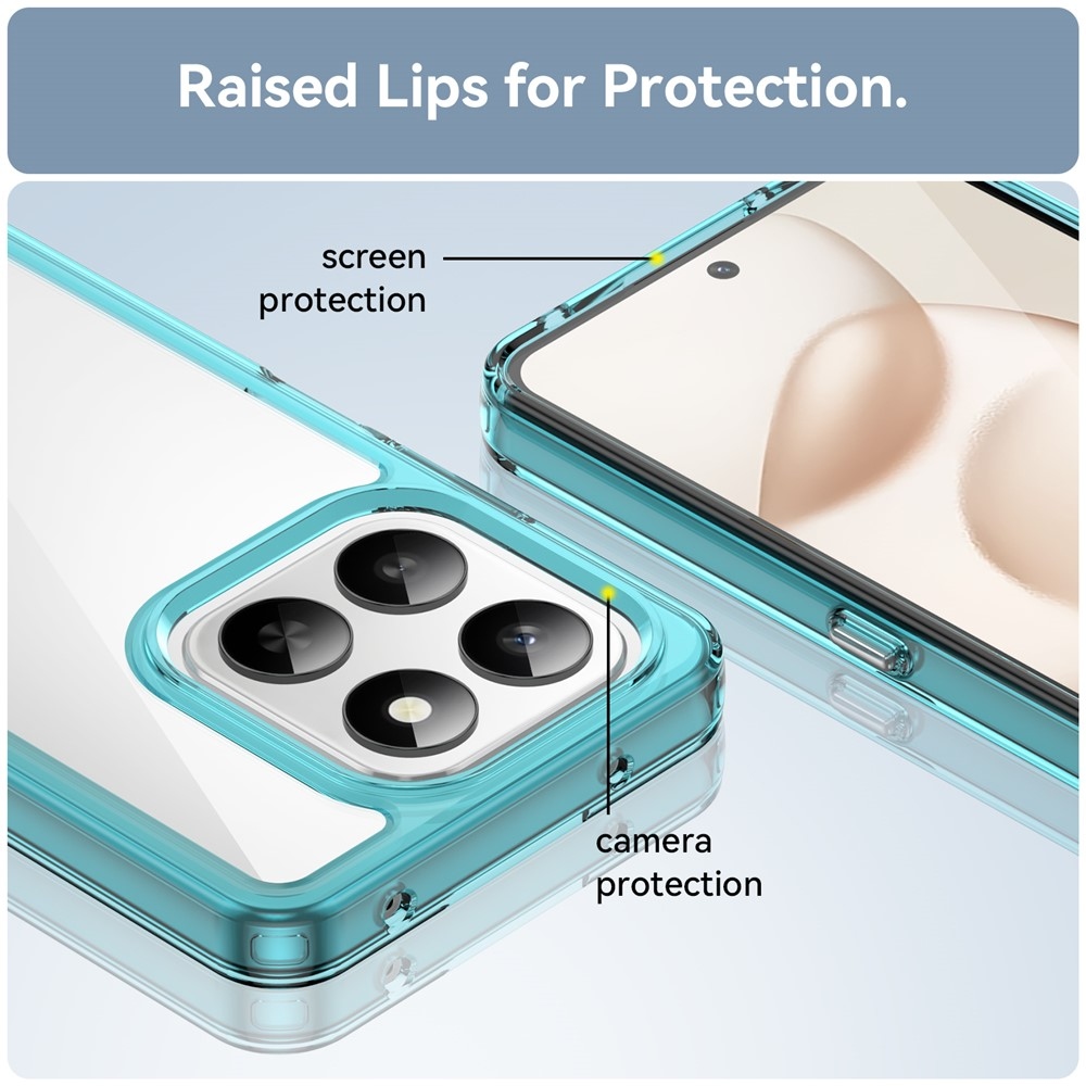 Gélový obal s pevným chrbtom na Honor 400 Smart 5G/4G/Honor X7d - svetlomodrý