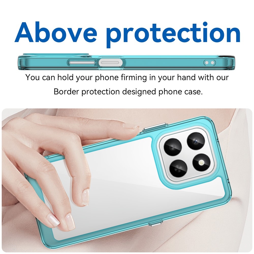 Gélový obal s pevným chrbtom na Honor 400 Smart 5G/4G/Honor X7d - svetlomodrý