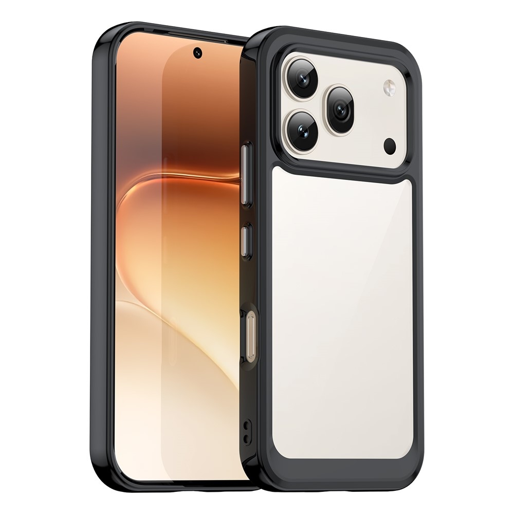 Gélový obal s pevným chrbtom na Honor 600 Pro 5G/Honor 600 5G - čierny