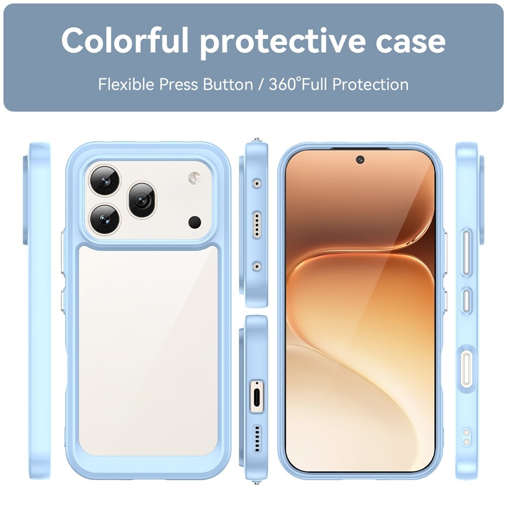 Gélový obal s pevným chrbtom na Honor 600 Pro 5G/Honor 600 5G - modrý