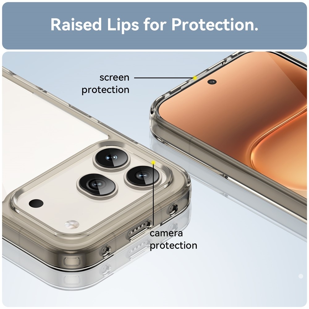 Gélový obal s pevným chrbtom na Honor 600 Pro 5G/Honor 600 5G - šedý