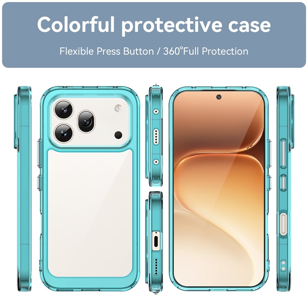 Gélový obal s pevným chrbtom na Honor 600 Pro 5G/Honor 600 5G - svetlomodrý