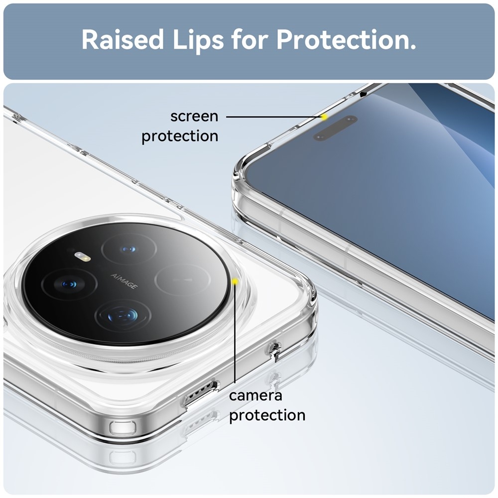 Gélový obal s pevným chrbtom na Honor Magic 8 Pro 5G - priehľadný