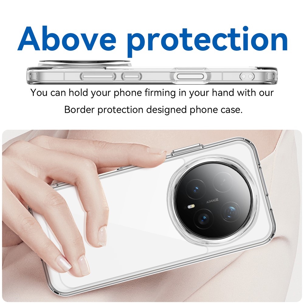 Gélový obal s pevným chrbtom na Honor Magic 8 Pro 5G - priehľadný