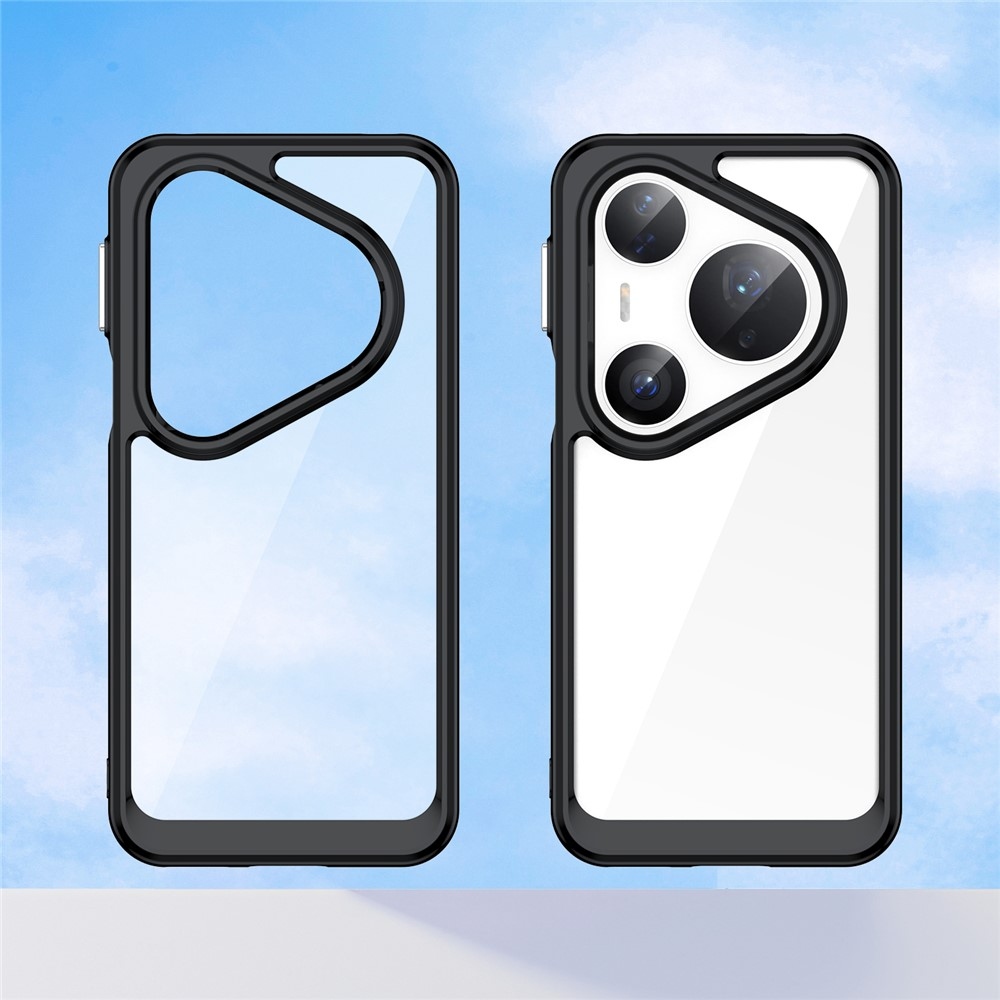 Gélový obal s pevným chrbtom na Huawei Pura 80 Pro/Pura 80 Ultra - čierny