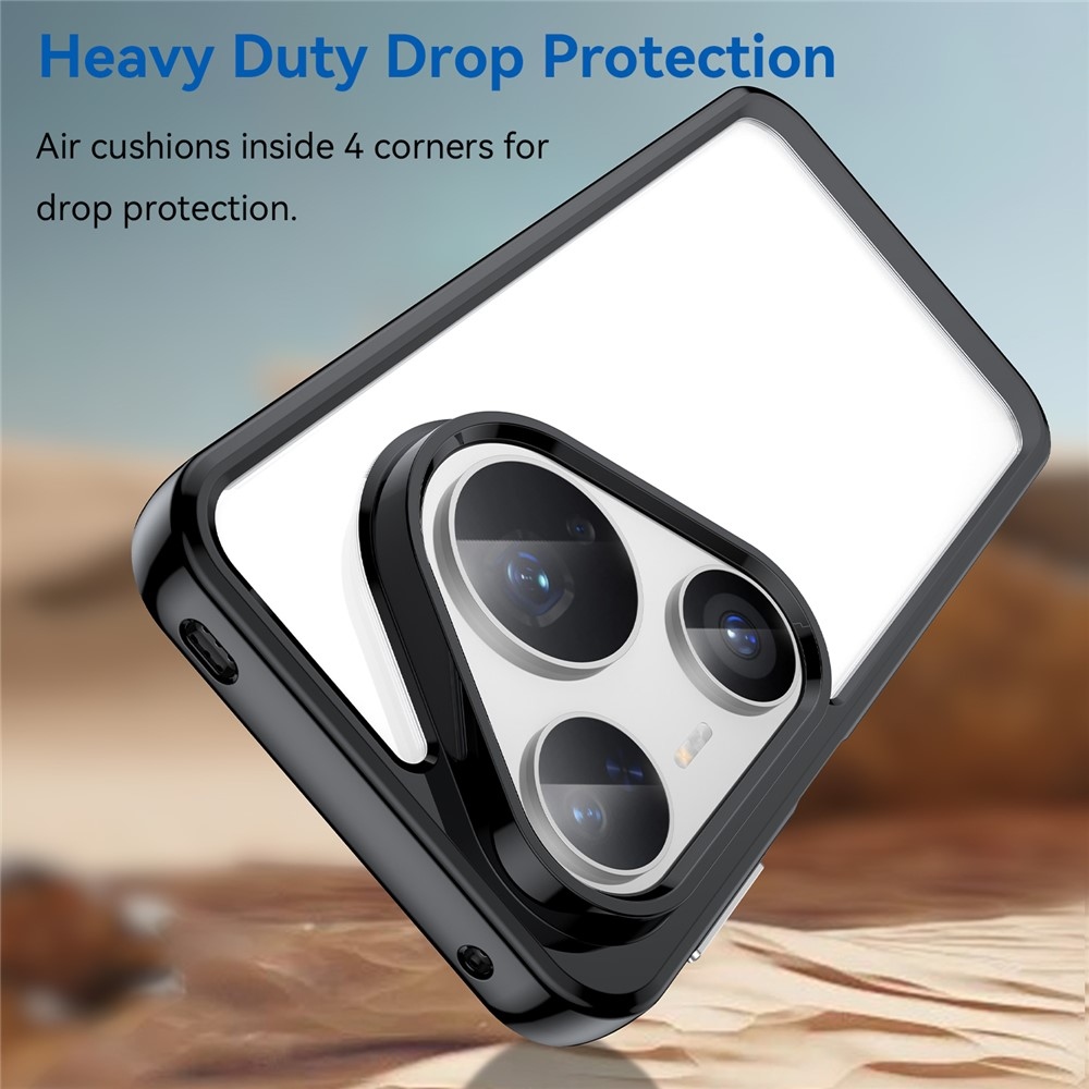 Gélový obal s pevným chrbtom na Huawei Pura 80 Pro/Pura 80 Ultra - čierny