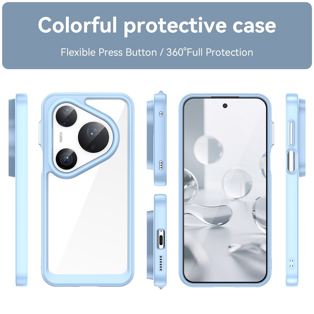 Gélový obal s pevným chrbtom na Huawei Pura 80 Pro/Pura 80 Ultra - modrý