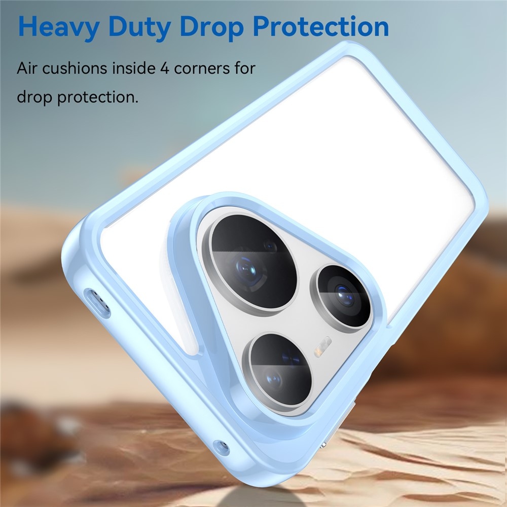 Gélový obal s pevným chrbtom na Huawei Pura 80 Pro/Pura 80 Ultra - modrý