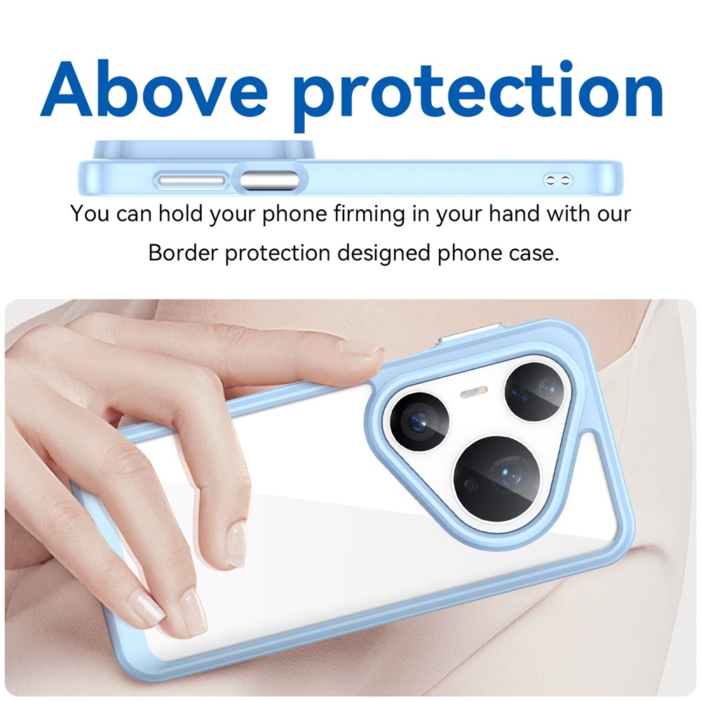 Gélový obal s pevným chrbtom na Huawei Pura 80 Pro/Pura 80 Ultra - modrý