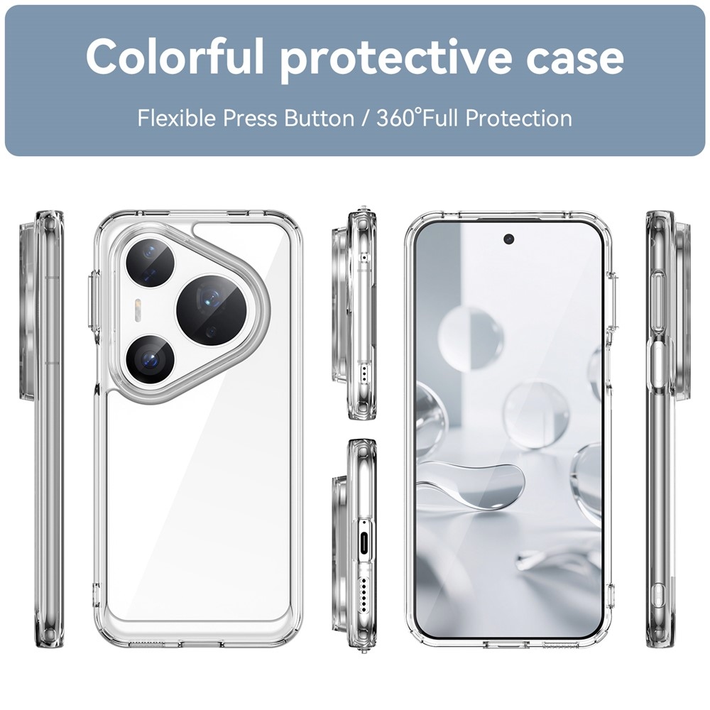 Gélový obal s pevným chrbtom na Huawei Pura 80 Pro/Pura 80 Ultra - priehľadný