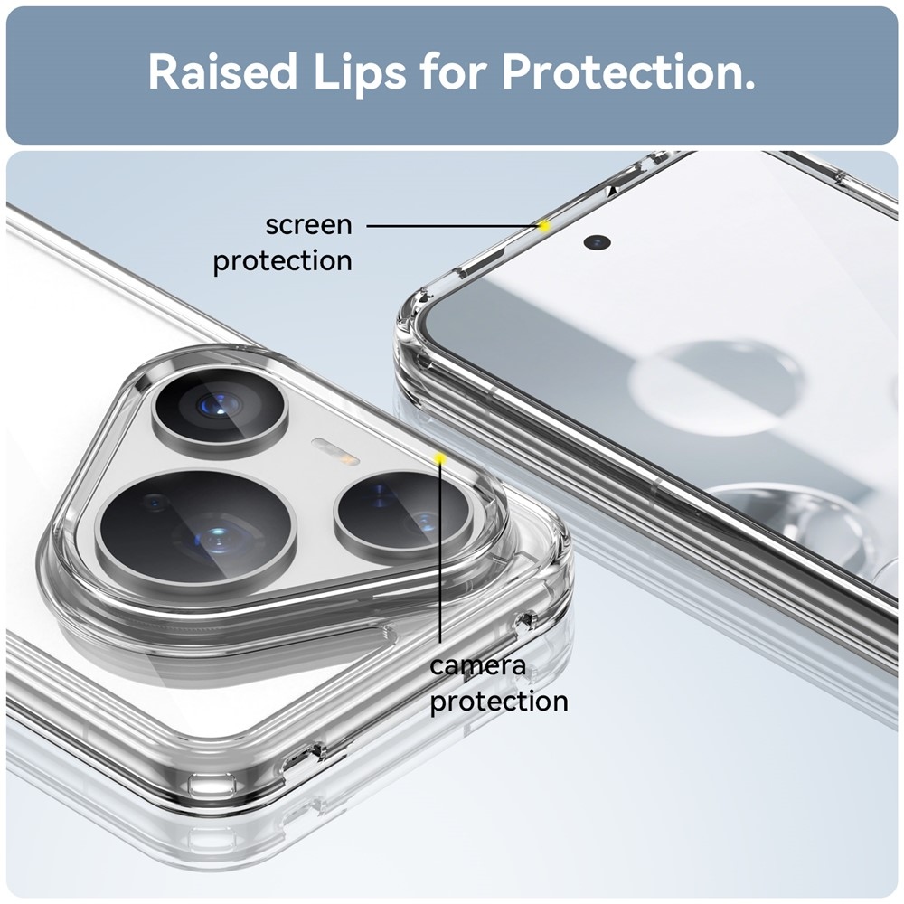 Gélový obal s pevným chrbtom na Huawei Pura 80 Pro/Pura 80 Ultra - priehľadný